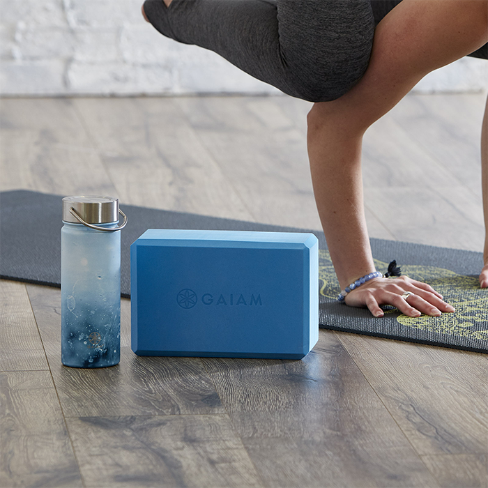 Yogamatte 6 mm Svart Gul