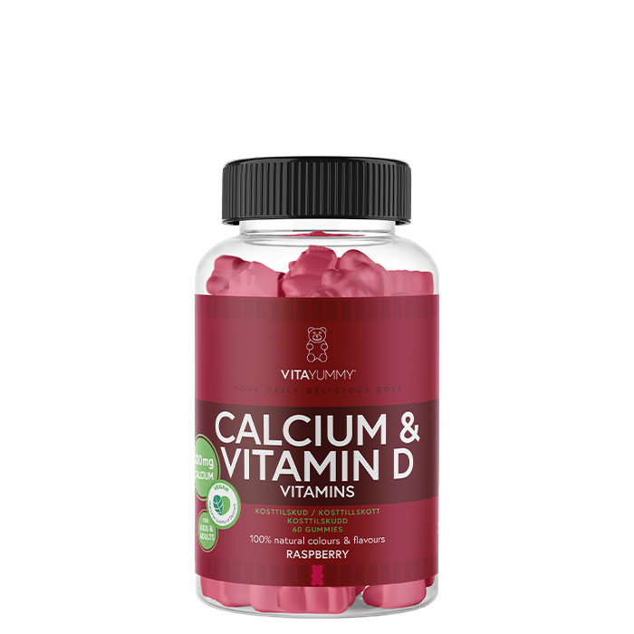 Bilde av Kalsium & Vitamin D Bringebær 60 Gummies