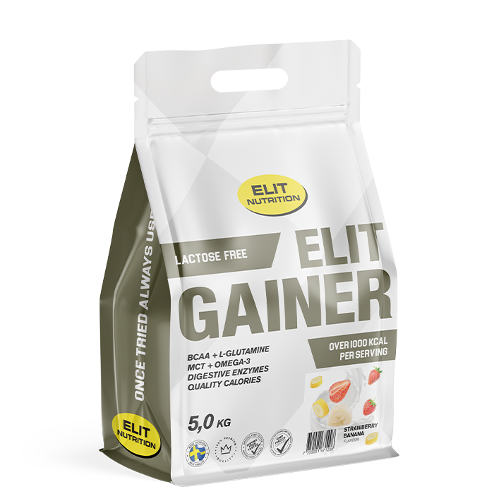 ELIT Gainer Laktosfri 5 kg strawberry_banana