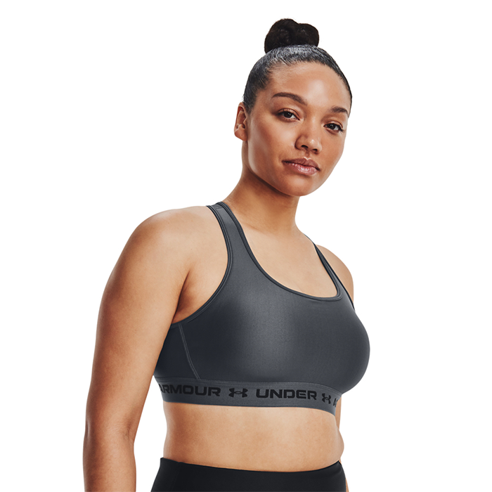 Bilde av Ua Crossback Mid Bra, Pitch Gray/black