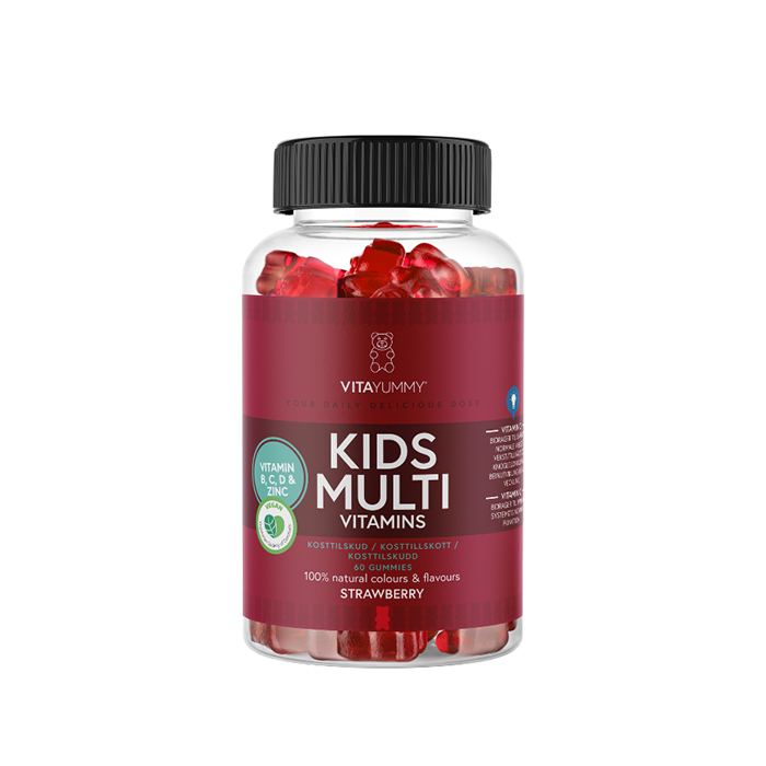 Multivitamin Barn 60 Gummies Jordb&aelig;r Jordgubb