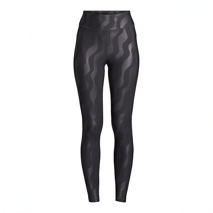 Heat High Waist Tights Svart M&oslash;nstret
