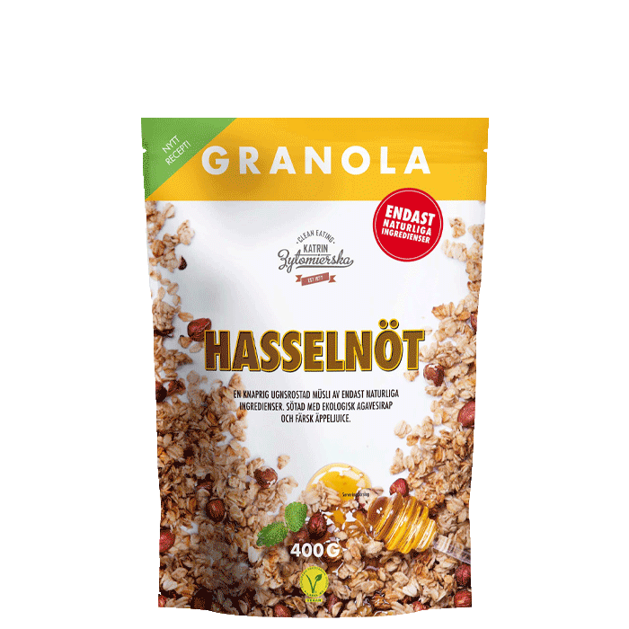 Granola Hasselnøtt & Honning, 400 g