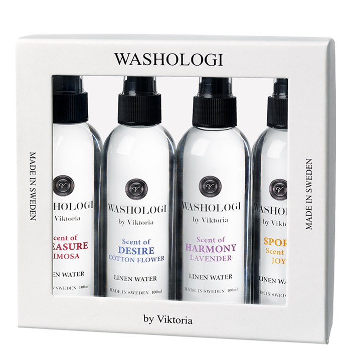 Washologi Gift Box - Cotton Flower, Lavendel, Mimosa & Jasmine Cotton Flower, Lavendel, Mimosa & Jasmine - 400 ml