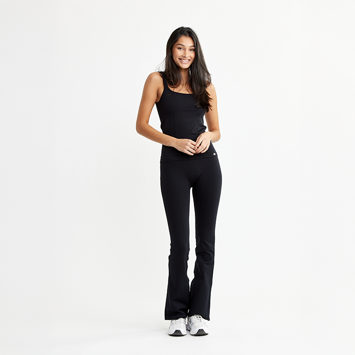 Seamless Flare Treningstights Svart