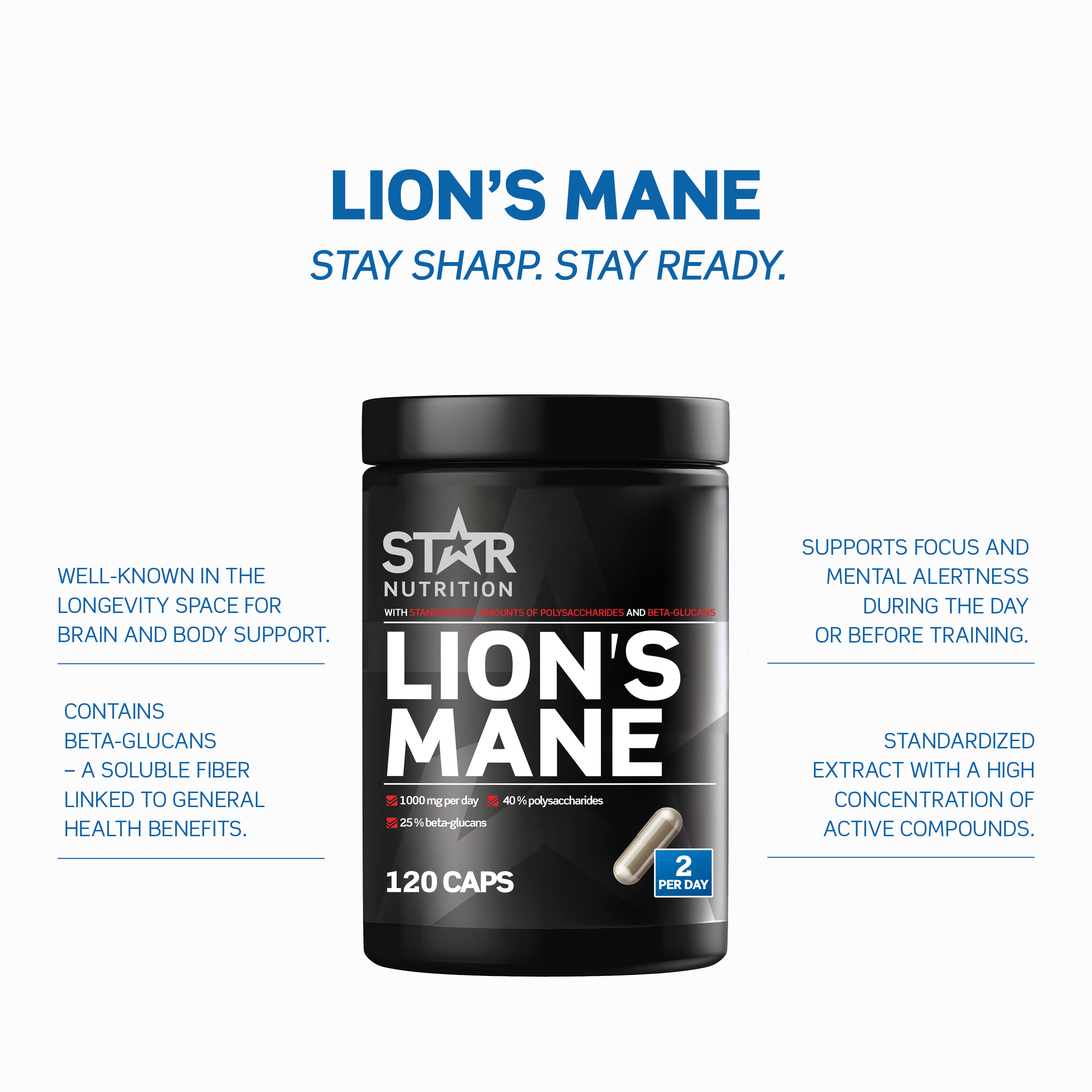 Lion's Mane 120 kapsler