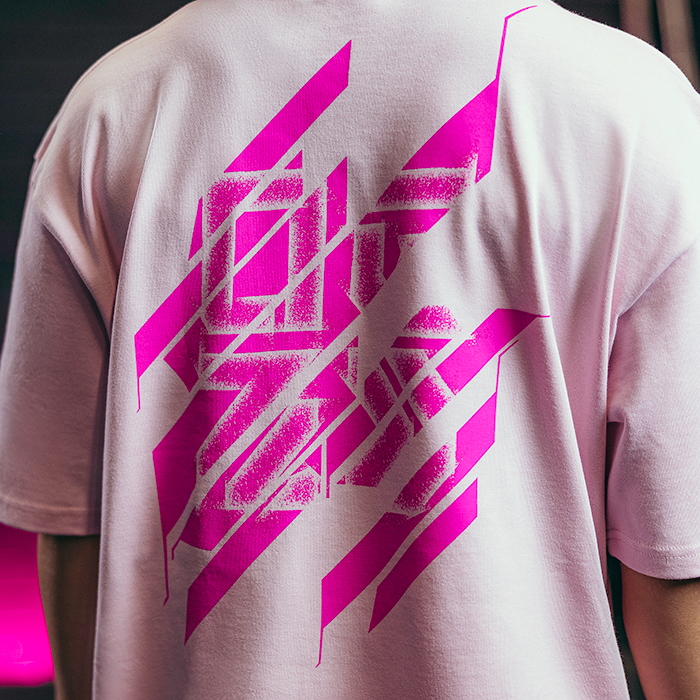 Nova Oversized T‑skjorte Unisex Lys Rosa