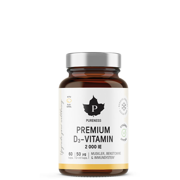 Premium D3-vitamin 60 kapsler