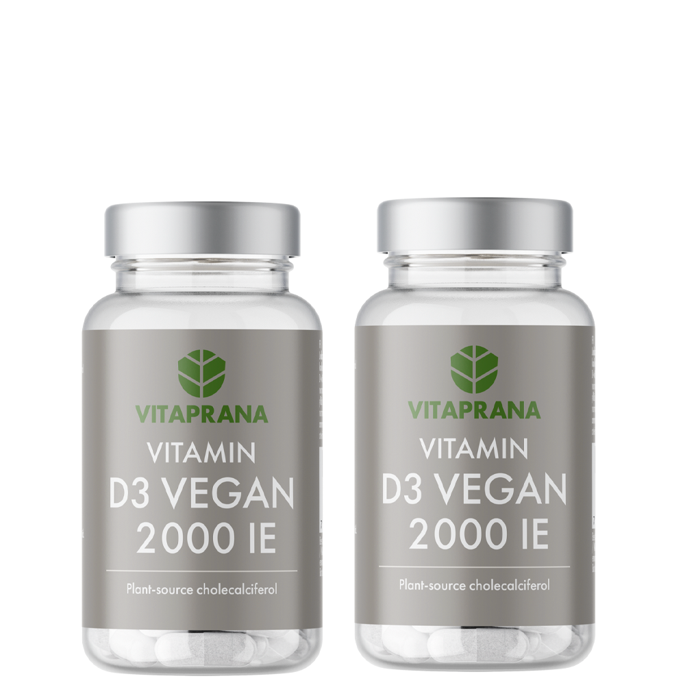 2 X Vitamin D3 Vegan 2000 IE, 110 kapslar