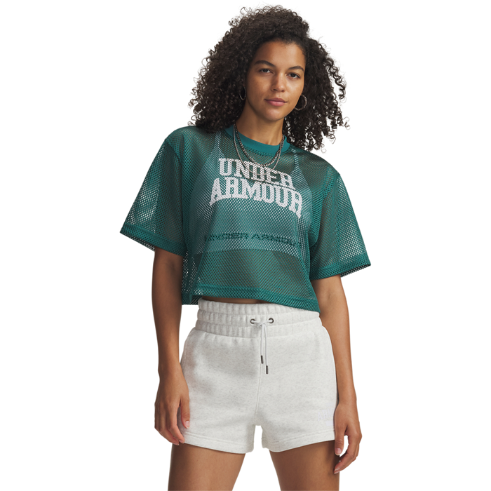 Football Mesh Crop Tee Gr&oslash;nn
