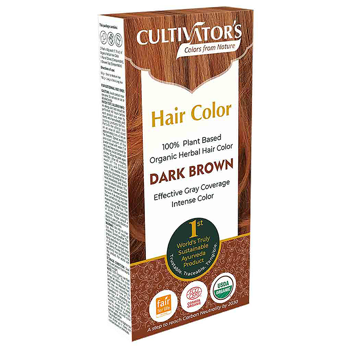 Cultivator's Organic Herbal Hair Color Dark Brown 4pcs