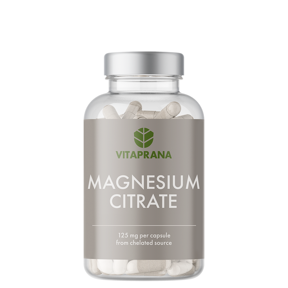 Magnesiumsitrat 125 mg 100 kapsler
