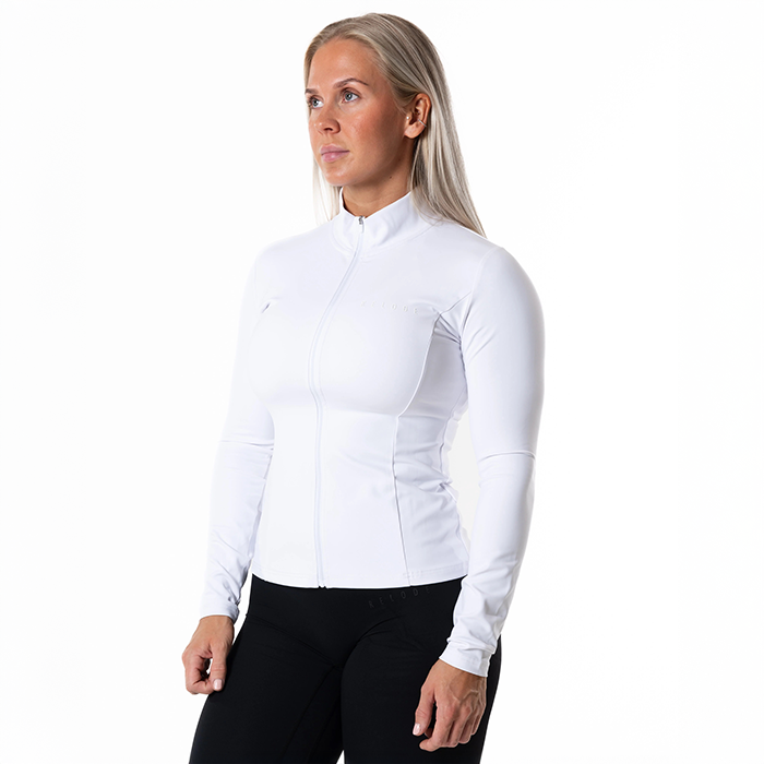 Clean Zip Langermet Tr&oslash;ye Hvit