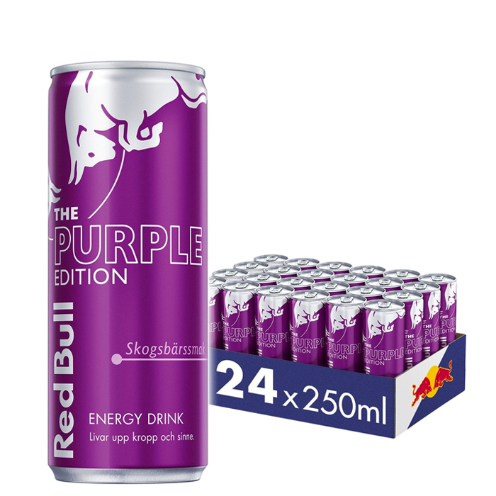 24 x Red Bull Energidrikk Brett 250 ml Purple Edition Skogsb&aelig;r Skogsb&auml;r