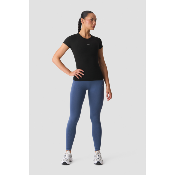 Smooth Seamless T skjorte Svart