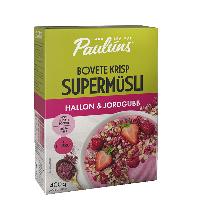 Müsli Bringebær Jordbær 400 g