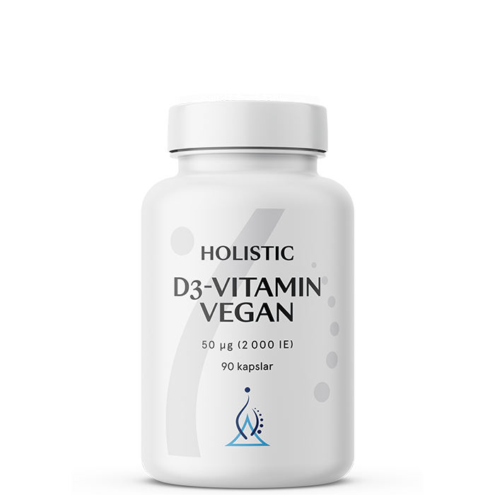 Vitamin D3 vegan 2000IE (50 &mu;g) 90 vegetabilske kapsler