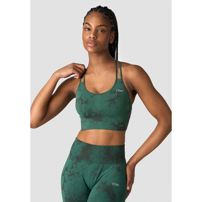 Define Seamless Tie Dye Sport-BH Grønn