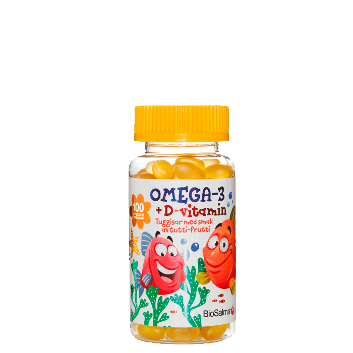 Bilde av Omega-3 + D-vitamin Barn 100 St Tuggisar