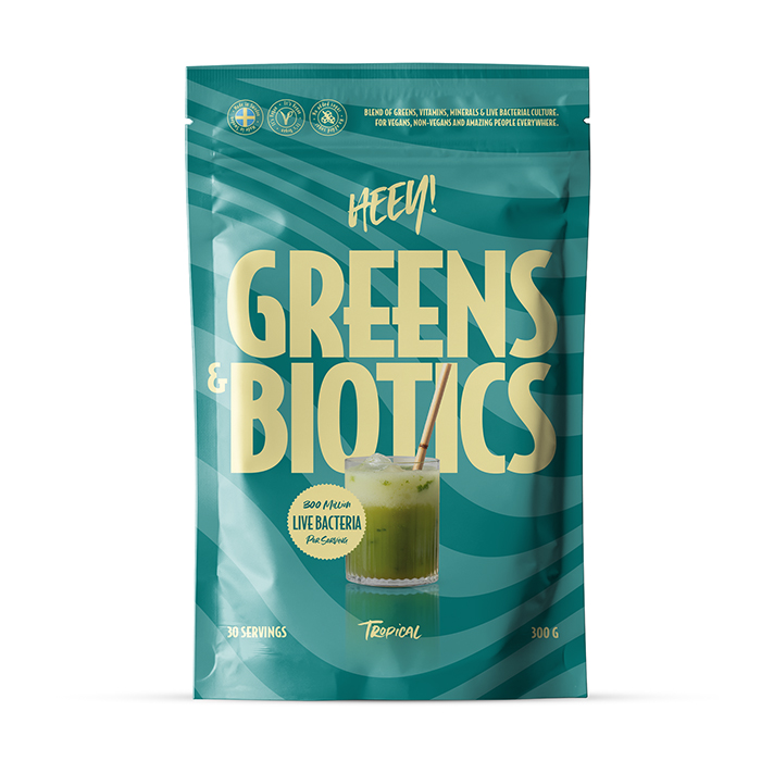 Heey! Greens & Biotics Superfood + Probiotics, Tropical, 300 g