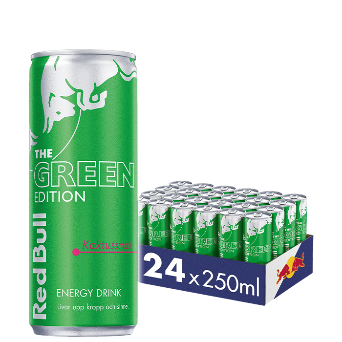 24 x Red Bull Energidrikk 250 ml Green Edition Cactus Summer edition Cactus