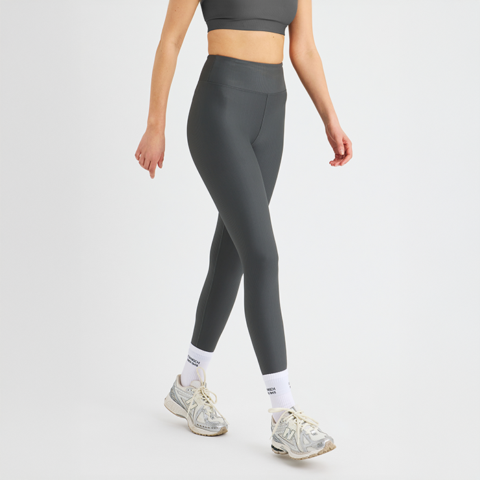 Ribbestrikkede Tights Gr&aring;
