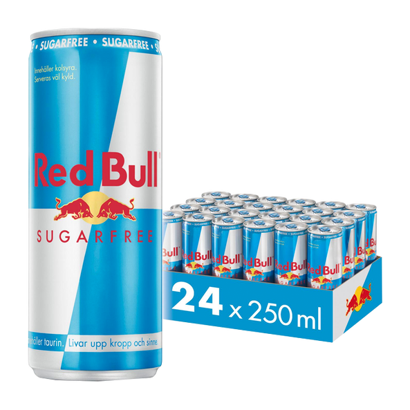 24 x Red Bull Energidrikk, 250 ml, Sukkerfri