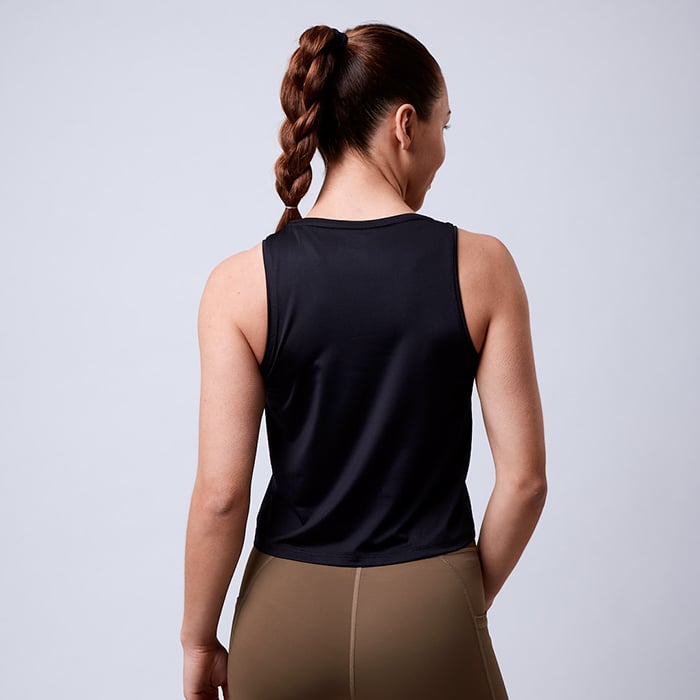 Cropped Linne Svart