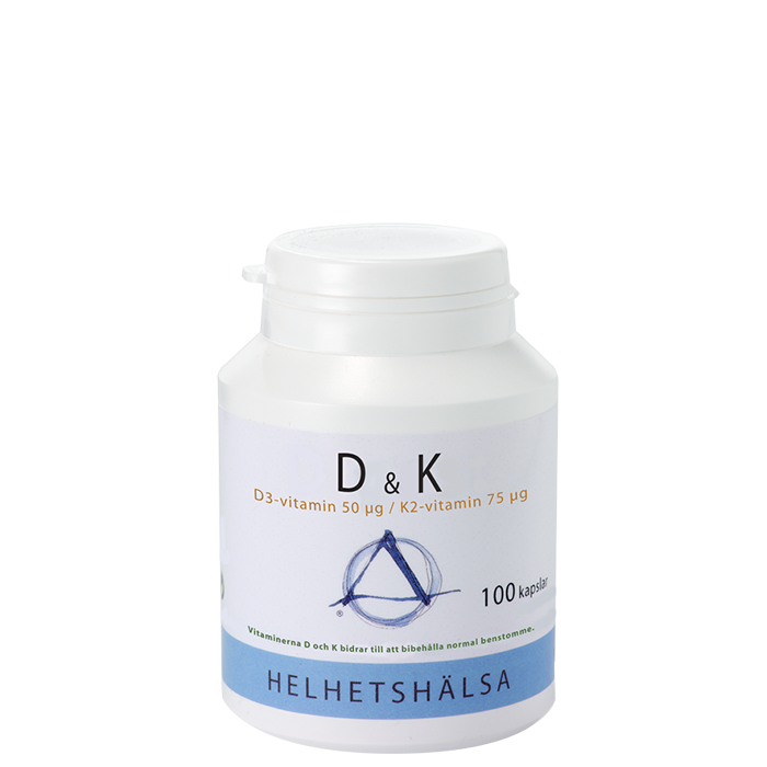 D & K vitamin 100 kapsler