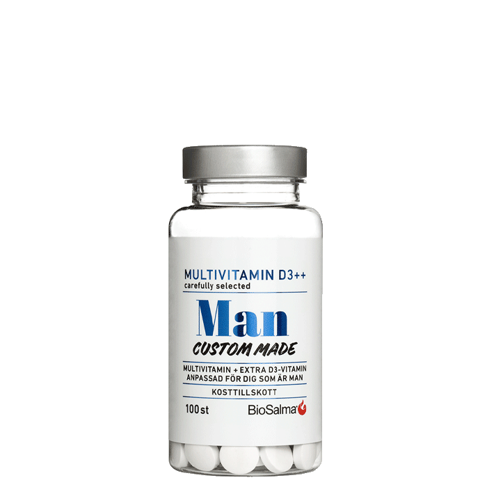 Bilde av Multivitamin Man D-vitamin++ 100 Tabletter