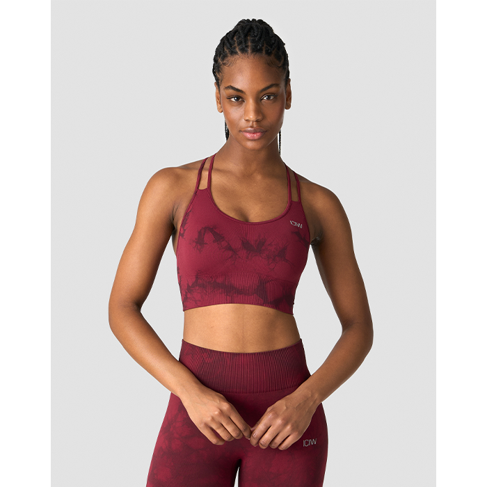 Define Seamless Tie Dye Sport-BH Rød
