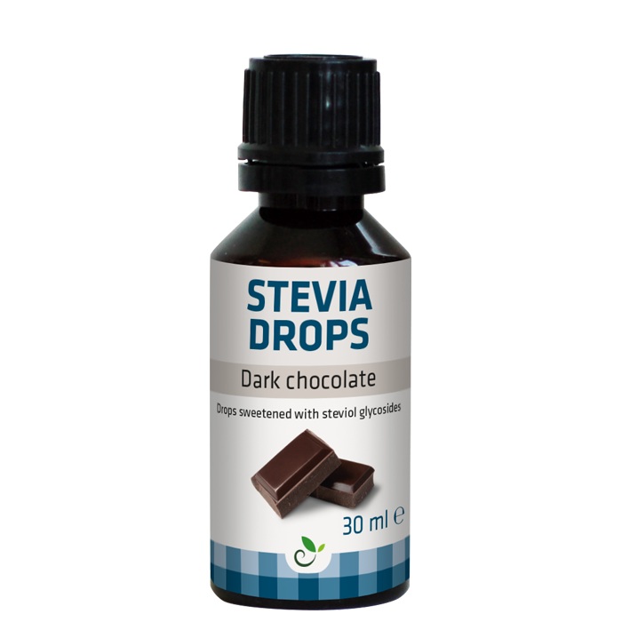 Stevia Dr&aring;per M&oslash;rk Sjokolade 30 ml