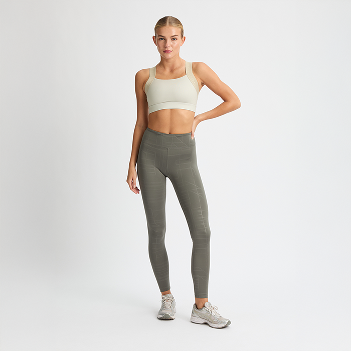 Logo Effect Emboss Tights Gr&oslash;nn
