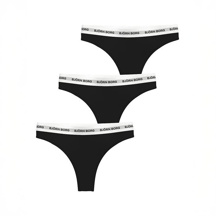 Logo Thong 3-pk Svart