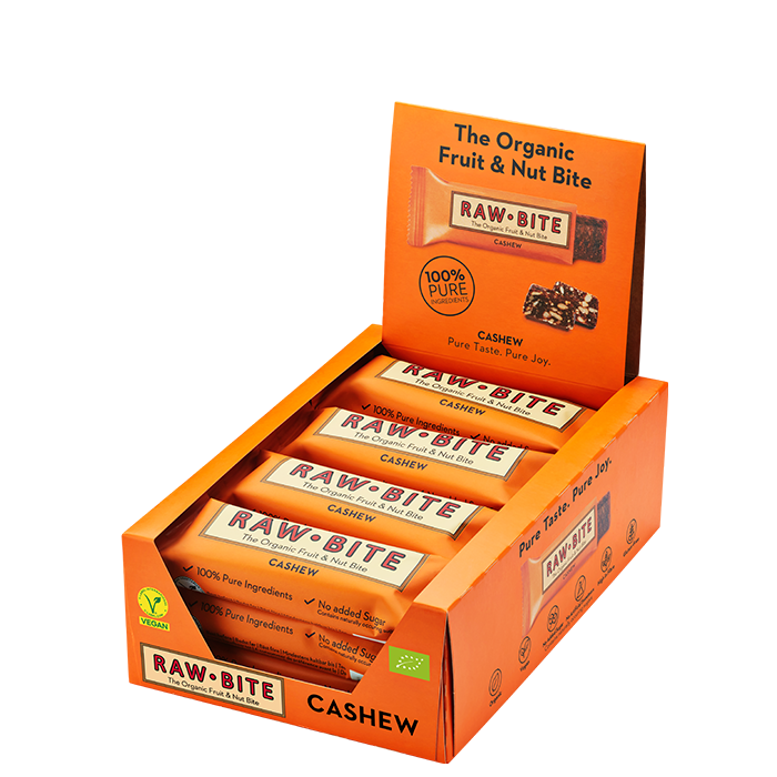 12 x Frukt & N&oslash;ttbar 50 g cashew