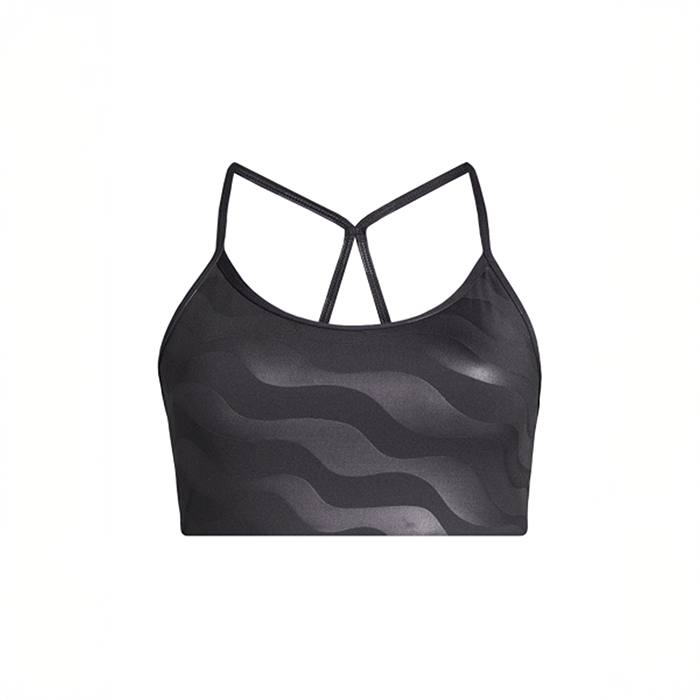 Sleek Sports‑BH Svart M&oslash;nstret