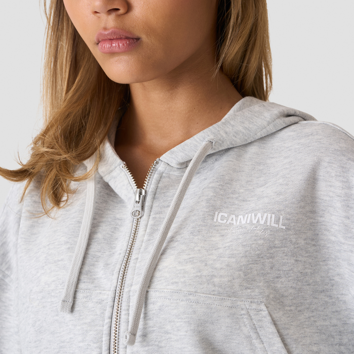 Everyday Terry Cropped Hoodie Gr&aring;