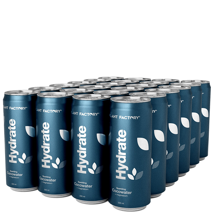 24 x Hydrate Kullsyreholdig Kokosvann Brett 330 ml ginger