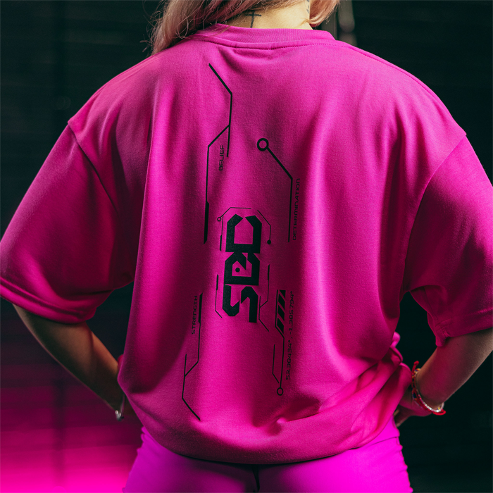 Nova Oversized T‑skjorte Unisex Rosa