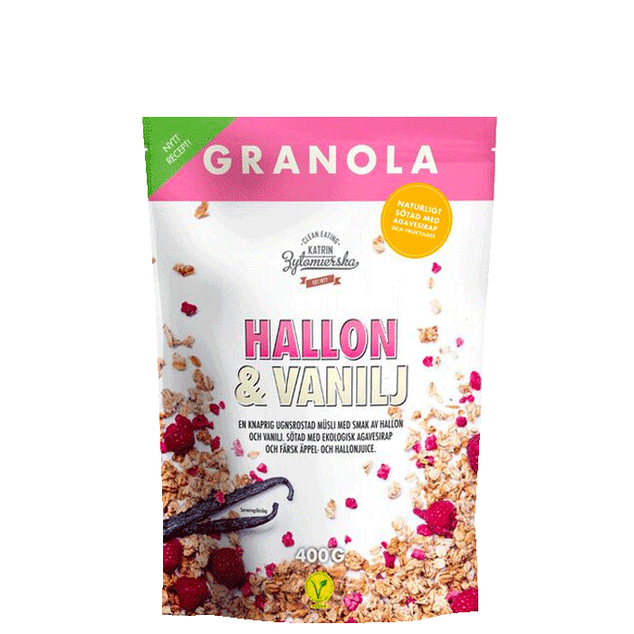 Granola Bringebær & Vanilje, 400 g