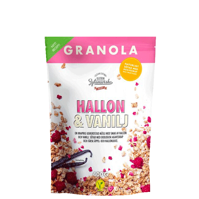 Bilde av Granola Bringebær & Vanilje, 400 G