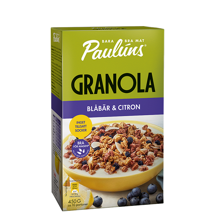 Granola Blåbær Sitron 450 g