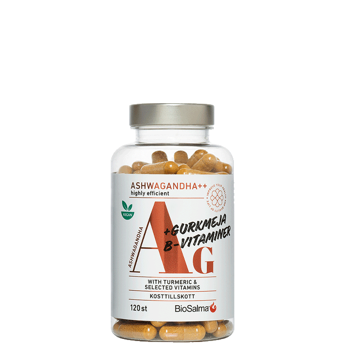 Bilde av Ashwagandha Plus Gurkemeie B-vitaminer 120 Kapsler