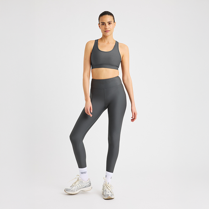 Ribbestrikkede Tights Gr&aring;