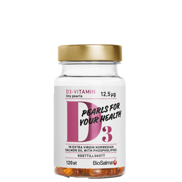 Bilde av D3-vitamin 12,5µg Tiny Pearls 120 Kapsler