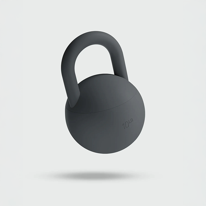 Kettlebell 10 lb 4,5 kg Gr&aring;