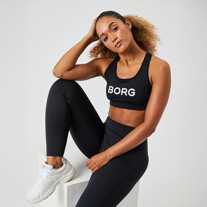 Mid Support Sports‑BH Svart