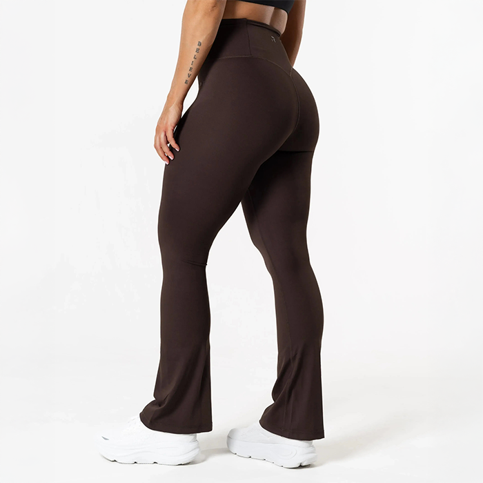 Clean Flare Tights Brun