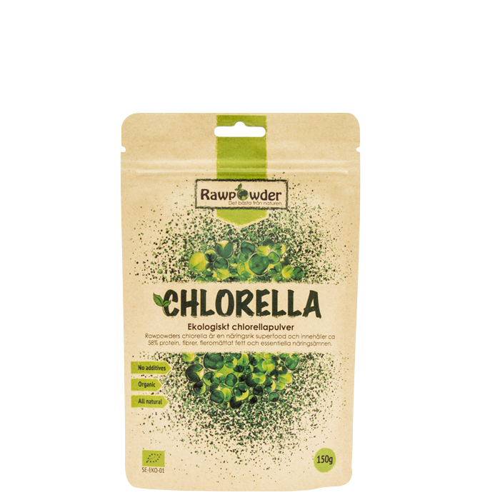 Økologisk Chlorellapulver 150 g