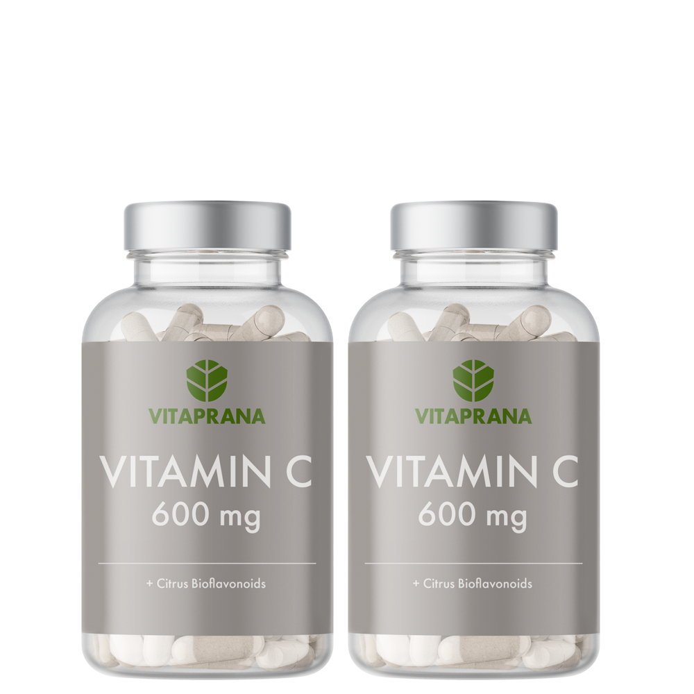 2 x Vitamin C 600 mg + Bioflavonoids, 100 kaps